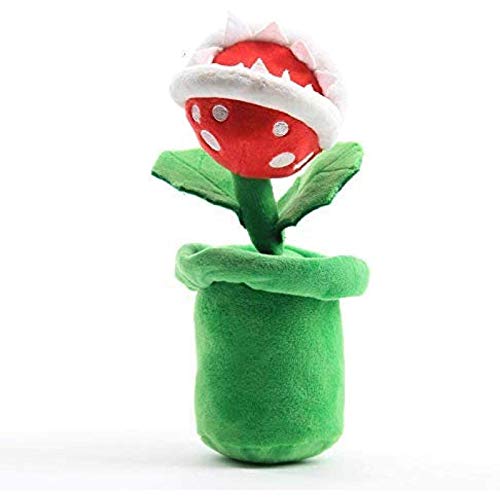 Btttqd Peluche de Super Mario Bros.Piraña Planta de Peluche de Juguete muñeca de Flores de Peluche de Juguete de 26 cm de Regalo