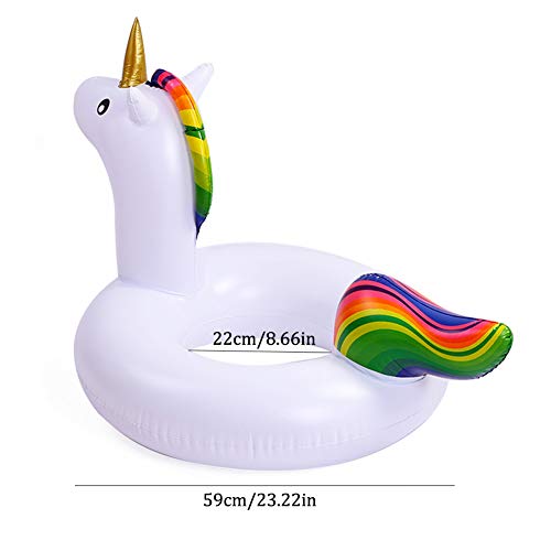 BTXY Cama Flotante de Unicornio,BETOY Niño Unicornio Flotador Inflable Infant Natación Anillo Infantil Piscina Asiento Verano en la Piscina Juguete Inflable,Adecuado para Adultos y Niños