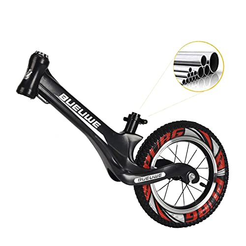 Bueuwe Bicicleta Sin Pedales Ultraligera,14" Bici para Aprender A Mantener El Equilibrio,Manillar Y SillíN Ajustables39-50 Cm,Juguetes para NiñOs De 3 A 7 AñOs,hasta 45 Kg (3 Colores),Negro