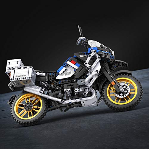 Bulokeliner Motocicleta técnica para BMW R 1250 GS HP Adventure 1:6, modelo de coche de carreras mecánico, 948 piezas, modelo de moto de carreras, juguete compatible con Lego Technic