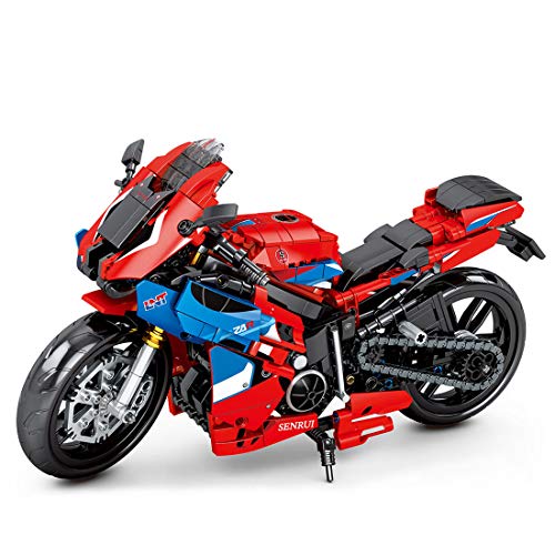 Bulokeliner Motocicleta técnica para Honda CBR, modelo de coche de carreras mecánico, 857 piezas, modelo de moto de carreras, juguete compatible con Lego