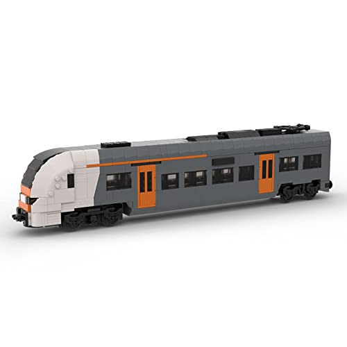 Bulokeliner Tren de tren de mercancías de 2917 piezas, reloj alemán del Rin Rin de alta velocidad, modelo con mando a distancia, compatible con Lego