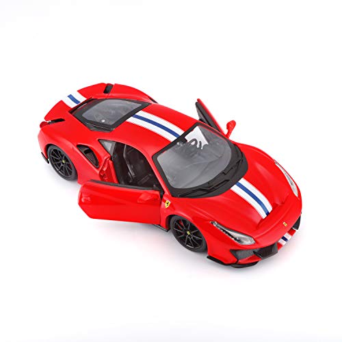 Burago-Tavitoys, 1/24 Ferrari Race& Play 488 Pista Vehículos de Juguete, Race Rojo 26026