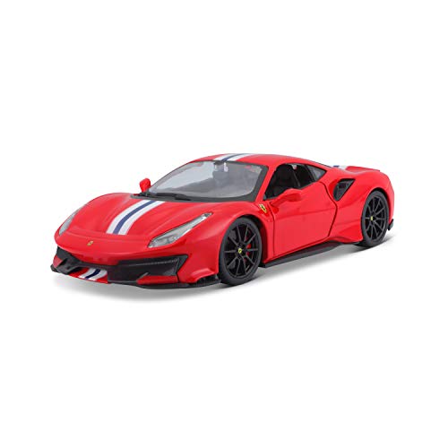 Burago-Tavitoys, 1/24 Ferrari Race& Play 488 Pista Vehículos de Juguete, Race Rojo 26026