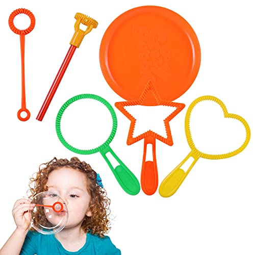 Burbujas de Jabón, Comius Sharp Varita de Burbuja Gigante Creativo Bubbles Maker Pompas Jabón para Niños, Verano Juegos al Aire Libre en Interiores y Fiestas de Cumpleaños (A: 6PCS)