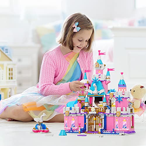 burgkidz Princess Castillo, 853 Piezas Juego de Construcción para Niñas, Educativos Creativos para Niñas, Juguetes de Regalo para Niñas de 6 7 8 9 Años