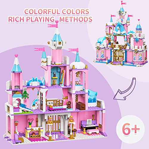 burgkidz Princess Castillo, 853 Piezas Juego de Construcción para Niñas, Educativos Creativos para Niñas, Juguetes de Regalo para Niñas de 6 7 8 9 Años