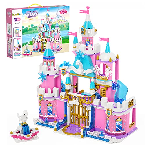 burgkidz Princess Castillo, 853 Piezas Juego de Construcción para Niñas, Educativos Creativos para Niñas, Juguetes de Regalo para Niñas de 6 7 8 9 Años