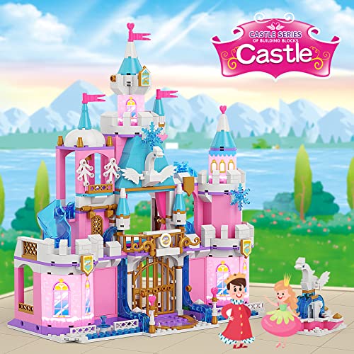 burgkidz Princess Castillo, 853 Piezas Juego de Construcción para Niñas, Educativos Creativos para Niñas, Juguetes de Regalo para Niñas de 6 7 8 9 Años