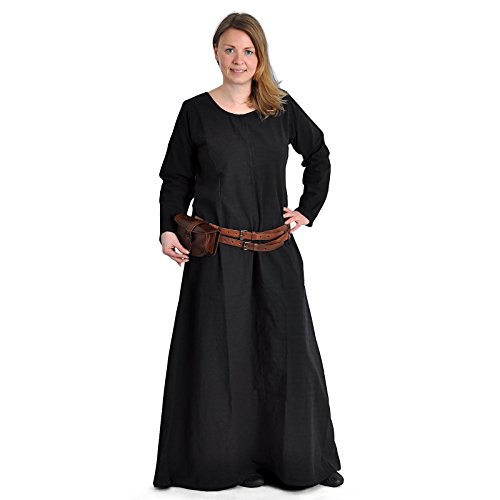 Burgschneider Vestido medieval Freya – Negro S