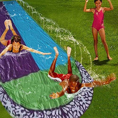 BWBG Tobogan De Agua De Cesped, Pista Deslizante Agua Larga Durable TobogáN AcuáTico Gigante para NiñOs para Actividades Familiares Aire Libre/Fiesta/Playa/JardíN