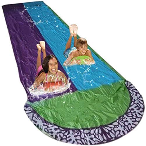 BWBG Tobogan De Agua De Cesped, Pista Deslizante Agua Larga Durable TobogáN AcuáTico Gigante para NiñOs para Actividades Familiares Aire Libre/Fiesta/Playa/JardíN