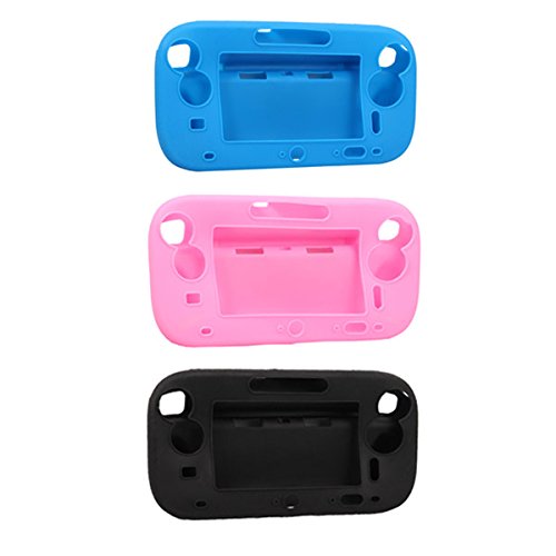 C-FUNN Silicona Suave Gel Funda Protectora para Nintendo Wii U Gamepad - Rosa