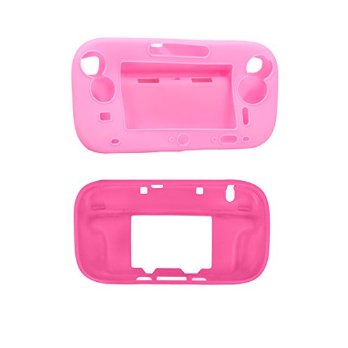 C-FUNN Silicona Suave Gel Funda Protectora para Nintendo Wii U Gamepad - Rosa