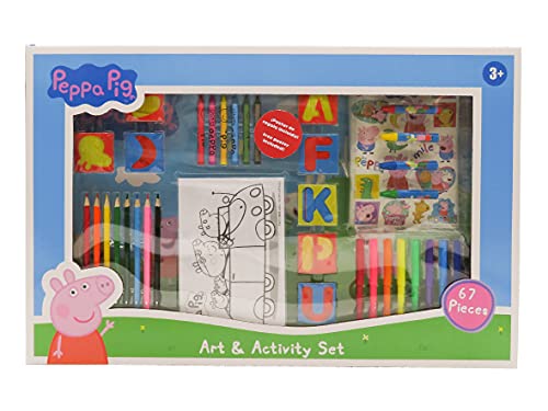 C Y P- PEPPA PIG MEGA CAJA DE ACTIVIDADES SET 67 PIEZAS, Multicolor (CYP GS-67-PG)