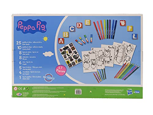 C Y P- PEPPA PIG MEGA CAJA DE ACTIVIDADES SET 67 PIEZAS, Multicolor (CYP GS-67-PG)