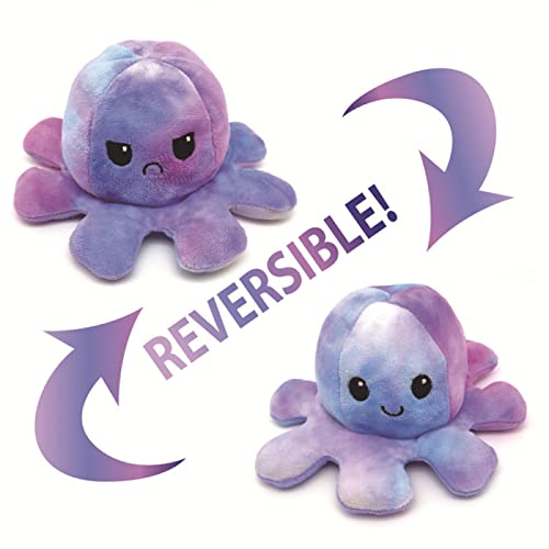 CACAIMAO Expresión De Doble Cara Flip Tie-Dye Pulpo Juguetes De Peluche, Juguetes para Niños, Muñecos De Pulpo, Muebles para El Hogar, Regalos Creativos Height 20cm