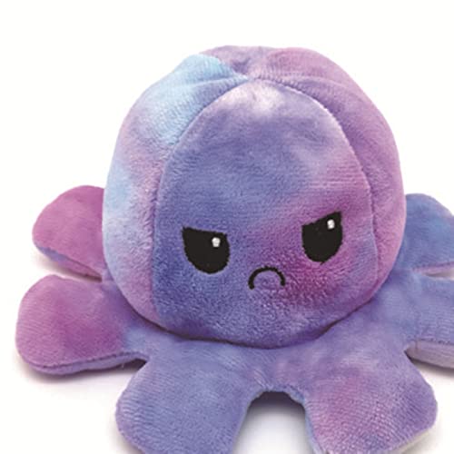 CACAIMAO Expresión De Doble Cara Flip Tie-Dye Pulpo Juguetes De Peluche, Juguetes para Niños, Muñecos De Pulpo, Muebles para El Hogar, Regalos Creativos Height 20cm