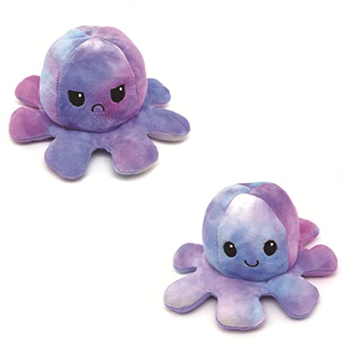 CACAIMAO Expresión De Doble Cara Flip Tie-Dye Pulpo Juguetes De Peluche, Juguetes para Niños, Muñecos De Pulpo, Muebles para El Hogar, Regalos Creativos Height 20cm