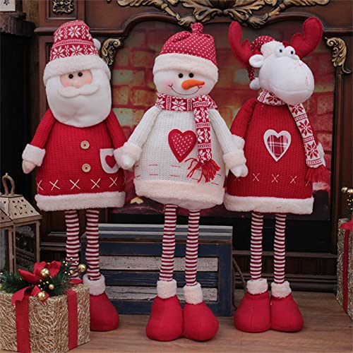 CACAIMAO Juguetes De Peluche De Papá Noel, Muñeco De Nieve, Adornos Navideños, Juguetes Navideños Retráctiles, Adornos Navideños, Regalos Navideños Creativos Height 46cm