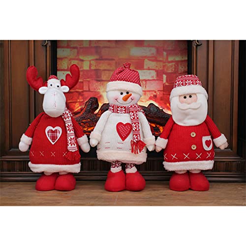 CACAIMAO Juguetes De Peluche De Papá Noel, Muñeco De Nieve, Adornos Navideños, Juguetes Navideños Retráctiles, Adornos Navideños, Regalos Navideños Creativos Height 46cm