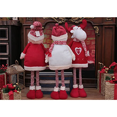 CACAIMAO Juguetes De Peluche De Papá Noel, Muñeco De Nieve, Adornos Navideños, Juguetes Navideños Retráctiles, Adornos Navideños, Regalos Navideños Creativos Height 46cm