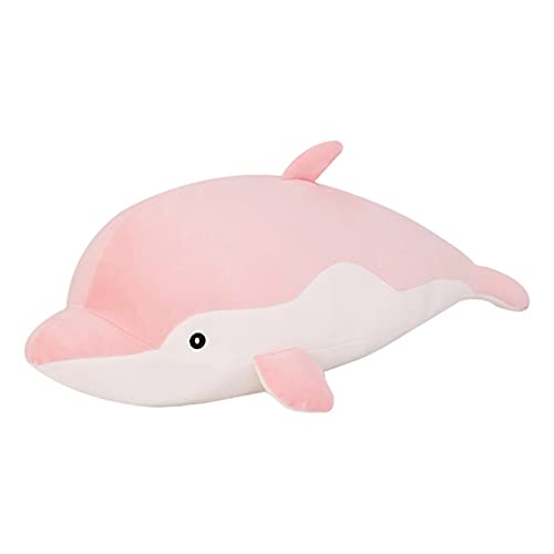 CACAIMAO Peluches De Delfín Rosa Y Azul Almohadas De Delfín Suaves Y Cómodas Almohadas para Niños Muebles para El Hogar Regalos Creativos para Adultos Y Niños Height 35cm