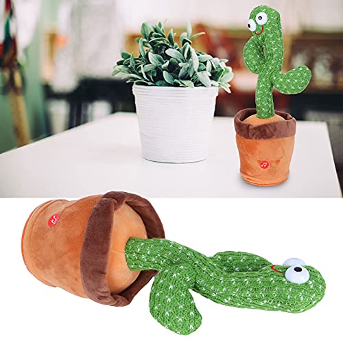 Cactus bailarín repite lo que dices, juguete eléctrico de cactus que canta y baila para bebés, juguete electrónico de felpa con iluminación, regalos de cumpleaños para niños de 1/2/3/5/6/7 años, niñas