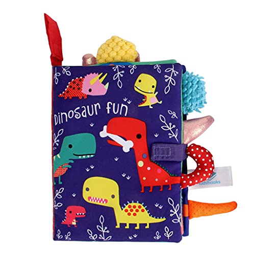 CAFFAINA Juguete Interactivo Montessori de Juguete Suave, Libro de Tela de poliéster, Libro de Lectura de estimulación, Regalo de Aprendizaje temprano para bebés, Libro de enseñanza, Tigre