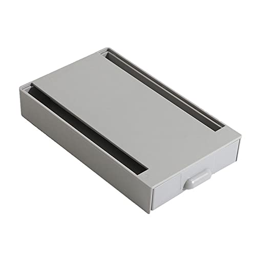 Caja de almacenamiento creativa Cajón oculto Estuche de lápiz de escritorio de oficina Caja de almacenamiento de pasta de fondo Caja de papelería (gris)