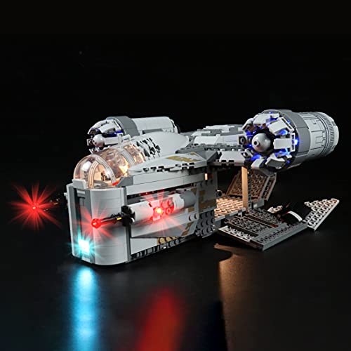 CALEN Juego de luces LED para Lego 75292 Star Wars The Razor Crest Building Blocks modelo, iluminación suave, compatible con Lego 75292 (solo LED incluido)