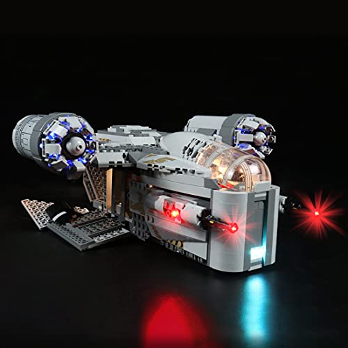 CALEN Juego de luces LED para Lego 75292 Star Wars The Razor Crest Building Blocks modelo, iluminación suave, compatible con Lego 75292 (solo LED incluido)