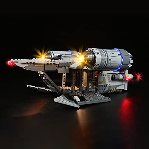 CALEN Juego de luces LED para Lego 75292 Star Wars The Razor Crest Building Blocks modelo, iluminación suave, compatible con Lego 75292 (solo LED incluido)