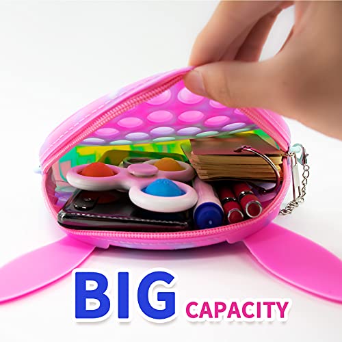 CaLeQi Pop it Push Bubble Bolsa de Hombro, Fidget Sensory Toy Bag Simple Dimple Toy Bag Sensory Bolsas de Hombro Sensoriales, Moda Creativa Diagonal Bolsa Juguetes de Mano