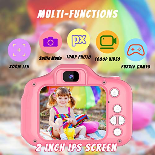 Cámara Digitale Selfie para Niñas Regalos para 3-8 Años de Edad Chicas Joyfun Cámara Fotos Digital 1080P Camara de Fotos para Niñita Bebé Vídeo Grabar Electrónico Juguete Regalos de Cumpleanos Rosa