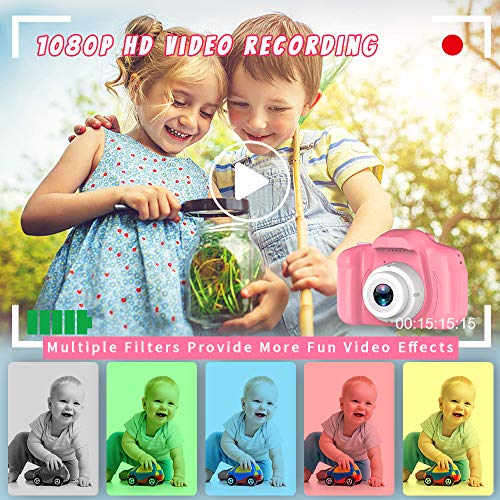 Cámara Digitale Selfie para Niñas Regalos para 3-8 Años de Edad Chicas Joyfun Cámara Fotos Digital 1080P Camara de Fotos para Niñita Bebé Vídeo Grabar Electrónico Juguete Regalos de Cumpleanos Rosa