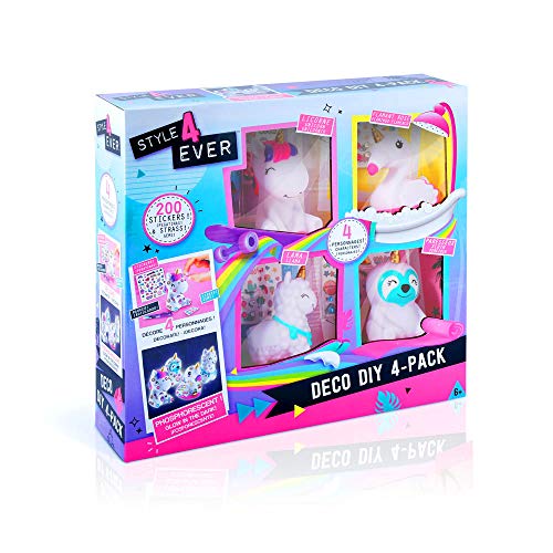 Canal Toys 177-Loisirs Créatifs-Style For Ever Lama, Licorne, Color Deco DIY x 4 (OFG 177)