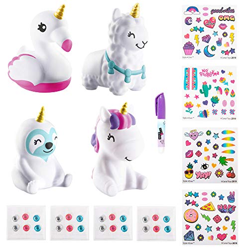 Canal Toys 177-Loisirs Créatifs-Style For Ever Lama, Licorne, Color Deco DIY x 4 (OFG 177)