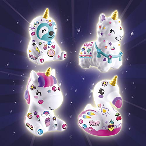 Canal Toys 177-Loisirs Créatifs-Style For Ever Lama, Licorne, Color Deco DIY x 4 (OFG 177)