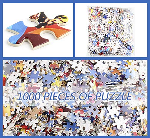 Cangroo Jigsaw Puzzle 1000 Piezas Puzzles para Adultos Globo Aerostático Marvel Puzzle Paisaje De Globos Viaje En Globo Aerostático Puzzle Classic Rompecabezas Regalo(70x50cm)