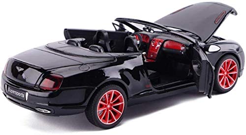 Car Model 1,24 Bentley Continental ISR Simulación joyería de la aleación de fundición a presión Juguete Adornos Colección Coche de Deportes de 19x8x5.5CM (Color, Negro A), un Negro