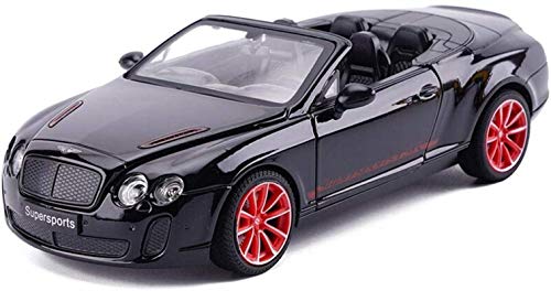 Car Model 1,24 Bentley Continental ISR Simulación joyería de la aleación de fundición a presión Juguete Adornos Colección Coche de Deportes de 19x8x5.5CM (Color, Negro A), un Negro