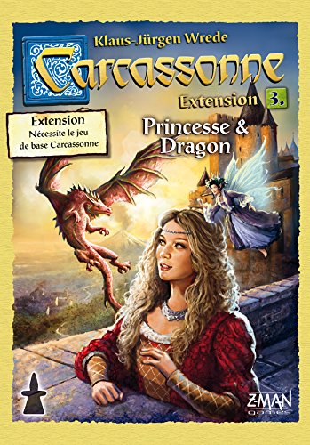 Carcassonne - Expansión: Princesa y Dragon - Asmodee - Juego de Mesa - Juego de láminas