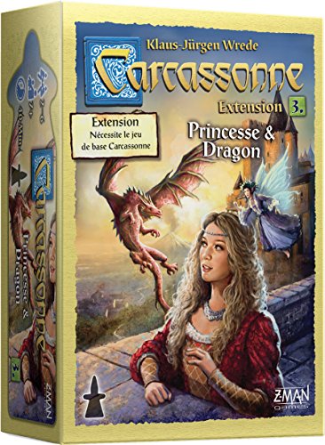 Carcassonne - Expansión: Princesa y Dragon - Asmodee - Juego de Mesa - Juego de láminas