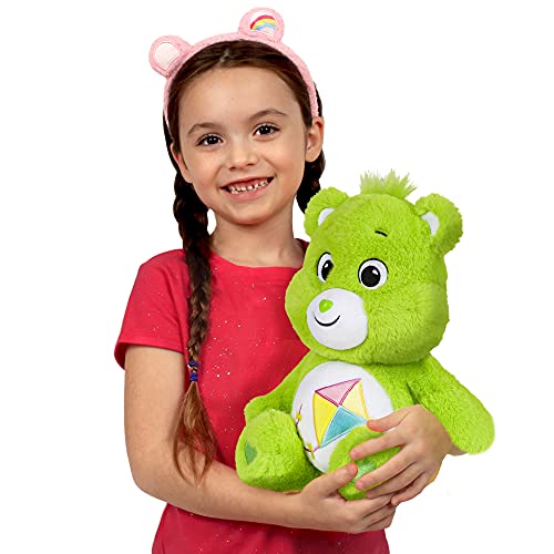 Care Bears Peluche Mediano de 35,56 cm-Do Your Best Bear, Color Verde (Basic Fun 22083)