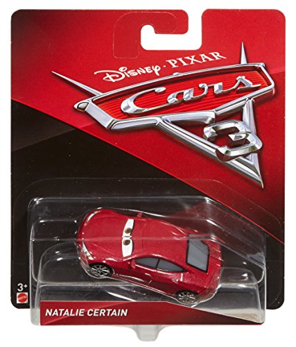 Cars Vehículo Natalie Certain, coche de juguete (Mattel DXV35)