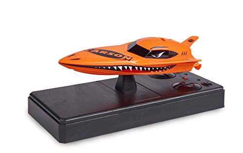 Carson 500108036 Shark Nano 2.0 2.4G 100% RTR, teledirigido, RC, Barco de Velocidad, Barco de Carreras, Mando a Distancia Incluido, Naranja