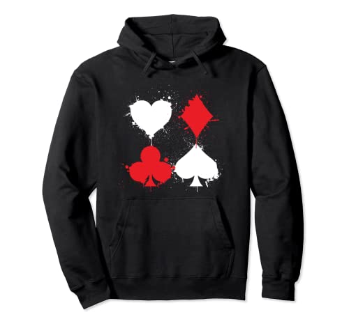 Cartas De Juego Póker Corazón Pala Diamante Club All In Sudadera con Capucha