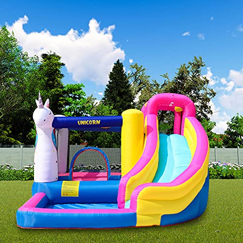 Casa de Rebote Inflable Castillo de Bouncer Diapositiva de Agua con Piscina y CE UL Speller-Porcelana_380x320x210cm