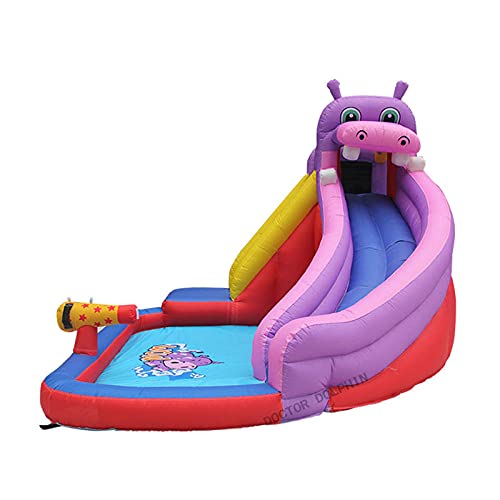 Casa de Rebote Inflable del tobogán de Agua para el Juego de la Fiesta del jardín al Aire Libre de la Familia Castillo Inflable del bounter con el Parque de la Diapositiva del agua-370x260x200cm